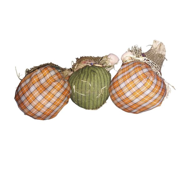 Mini Scarecrow Table Sitters Lot of 3 Thanksgiving 6 Inch Fall Decor Figures - Picture 5 of 8